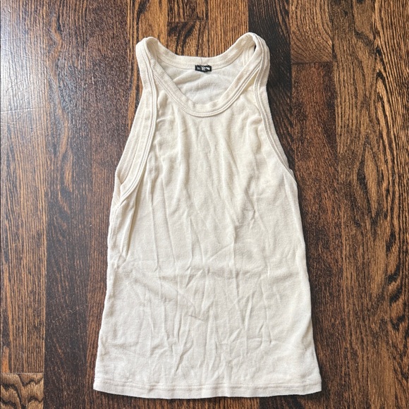Pale yellow Monroe Tank Top - Picture 1 of 5